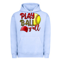 Pigment Grape Ice Play Ball Y'all Softball Urban Hoodie - BundleAndBundleShop