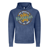 Vintage Denim my greatest blessing call me nana Vintage Hoodie - MaliasSmallBusiness