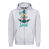 Heather Grey Hope is the Anchor Zipper Hoodie - Bettercallsaul