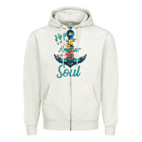 Oatmeal Heather Hope is the Anchor Zipper Hoodie - Bettercallsaul
