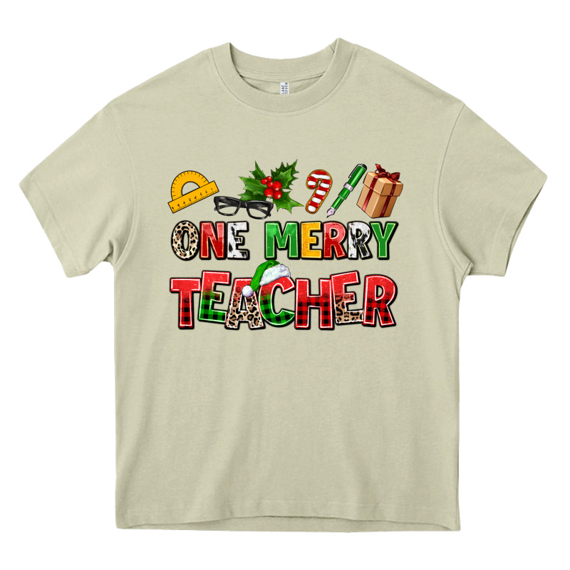 One Merry Teacher Heavy Core Tee by AdoDesignShop | Teevron