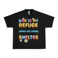 Black god is my refuge and my fortress under his wings Urban Heavy Tee - MaliasSmallBusiness