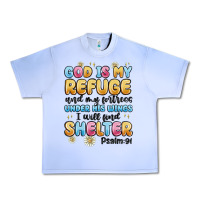Grape Ice god is my refuge and my fortress under his wings Urban Heavy Tee - MaliasSmallBusiness