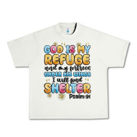 Pistachio god is my refuge and my fortress under his wings Urban Heavy Tee - MaliasSmallBusiness