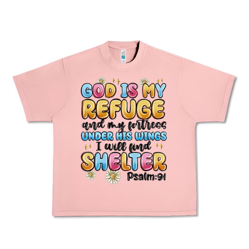 God Is My Refuge And My Fortress Under His Wings Urban Heavy Tee by MaliasSmallBusiness | Teevron