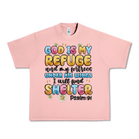 Salmon god is my refuge and my fortress under his wings Urban Heavy Tee - MaliasSmallBusiness