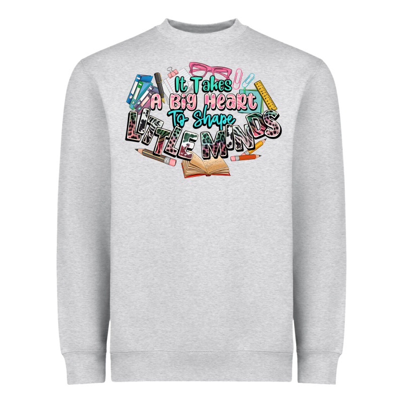 It Takes A Big Heart To Shape Little Mind Teacher Heavyweight Sweatshirt by NancyCooperArtShop | Teevron