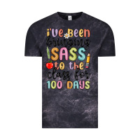 Cloud Black i ve been bringing sass to the class for 100 days Vintage Tee - MaliasSmallBusiness