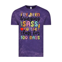 Cloud Purple i ve been bringing sass to the class for 100 days Vintage Tee - MaliasSmallBusiness