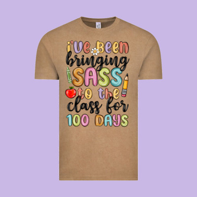 I Ve Been Bringing Sass To The Class For 100 Days Vintage Tee Designed By Maliassmallbusiness