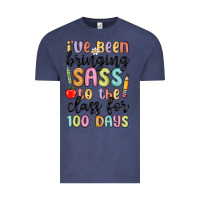 Vintage Denim i ve been bringing sass to the class for 100 days Vintage Tee - MaliasSmallBusiness