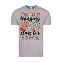 Vintage Zinc i ve been bringing sass to the class for 100 days Vintage Tee - MaliasSmallBusiness