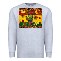 Heather Grey power juneteenth Premium Sweatshirt - CowGirlArtShop
