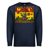 Navy power juneteenth Premium Sweatshirt - CowGirlArtShop