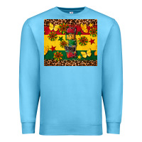 Ocean Blue power juneteenth Premium Sweatshirt - CowGirlArtShop
