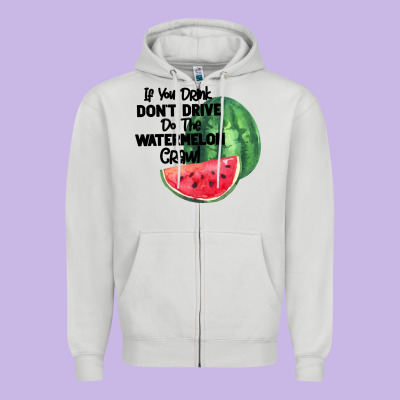 Watermelon Crawl Zipper Hoodie Designed By Bettercallsaul