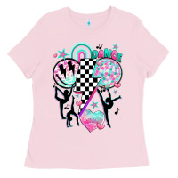 Bubblegum Pink retro dance Ladies Tee - JahusDesignShop