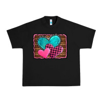 Black valentine's day hearts turquoise heart Urban Heavy Tee - AdoDesignShop