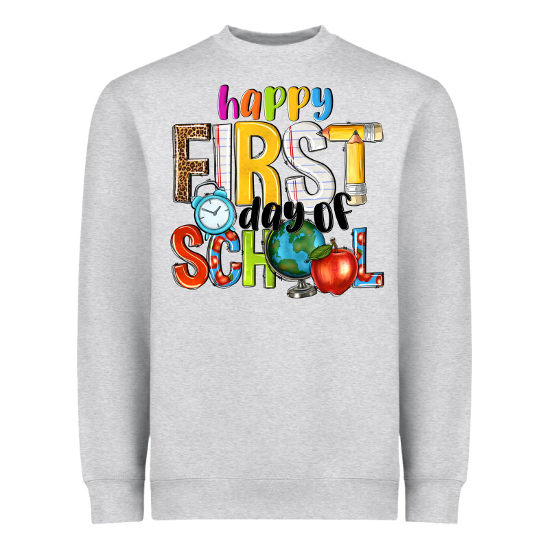 Happy First Day Of School Heavyweight Sweatshirt by NancyCooperArtShop | Teevron