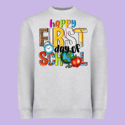Happy First Day Of School Heavyweight Sweatshirt Designed By Nancycooperartshop