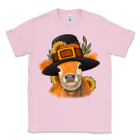 Bubblegum Pink Thanksgiving Cow Classic Tee - NancyCooperArtShop