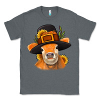 Charcoal Heather Thanksgiving Cow Classic Tee - NancyCooperArtShop