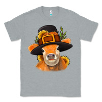Heather Grey Thanksgiving Cow Classic Tee - NancyCooperArtShop