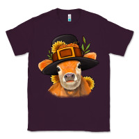 Plum Thanksgiving Cow Classic Tee - NancyCooperArtShop