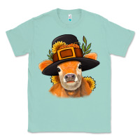 Seafoam Thanksgiving Cow Classic Tee - NancyCooperArtShop