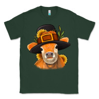 Sports Green Thanksgiving Cow Classic Tee - NancyCooperArtShop