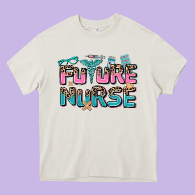 Future Nurse Heavy Core Tee Designed By Adodesignshop