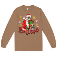 Toasted Coconut believe black santa christmas Long Sleeve Tee - MaliasSmallBusiness
