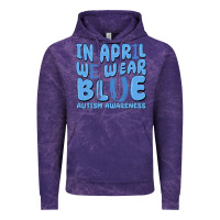 Cloud Purple in april we wear blue autism awareness Vintage Hoodie - MaliasSmallBusiness