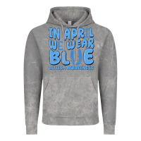 Cloud Rock in april we wear blue autism awareness Vintage Hoodie - MaliasSmallBusiness