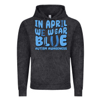 In April We Wear Blue Autism Awareness Vintage Hoodie | Teevron