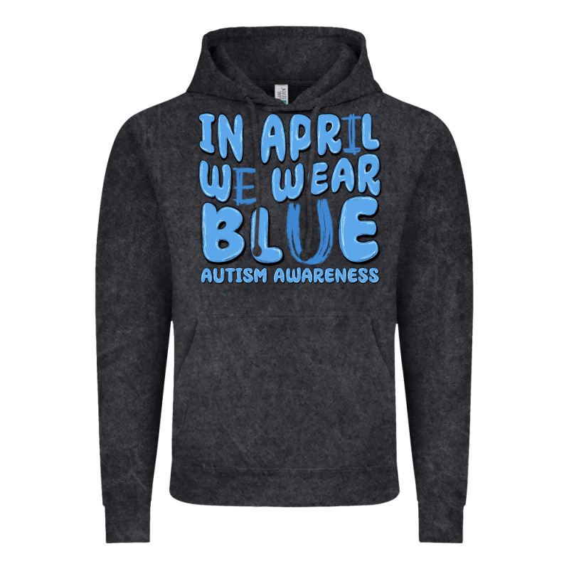 In April We Wear Blue Autism Awareness Vintage Hoodie by MaliasSmallBusiness | Teevron