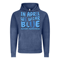 Vintage Denim in april we wear blue autism awareness Vintage Hoodie - MaliasSmallBusiness