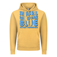 Vintage Mustard in april we wear blue autism awareness Vintage Hoodie - MaliasSmallBusiness