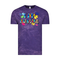 Cloud Purple i am ausome Vintage Tee - JahusDesignShop