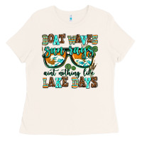 Bone boat waves sun rays aint nothing like lake days Ladies Tee - AdoDesignShop
