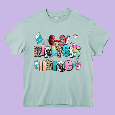 Dialysis Nurse Heavy Core Tee Designed By Adodesignshop