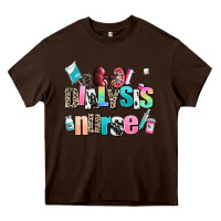 Chocolate Brown dialysis nurse Heavy Core Tee - AdoDesignShop