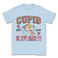 Dusty Blue cupid university Classic Tee - MaliasSmallBusiness