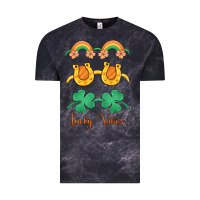 Cloud Black lucky vibes st. patrick's day Vintage Tee - MaliasSmallBusiness