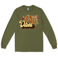 Army Green fall vibes Long Sleeve Tee - JahusDesignShop
