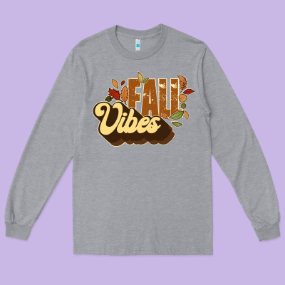 Fall Vibes Long Sleeve Tee Designed By Jahusdesignshop