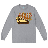 Heather Grey fall vibes Long Sleeve Tee - JahusDesignShop