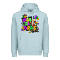 Blue Mist louisiana map mardi gras Premium Hoodie - CowGirlArtShop