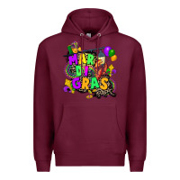 Burgundy louisiana map mardi gras Premium Hoodie - CowGirlArtShop