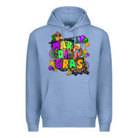 Colony Blue louisiana map mardi gras Premium Hoodie - CowGirlArtShop